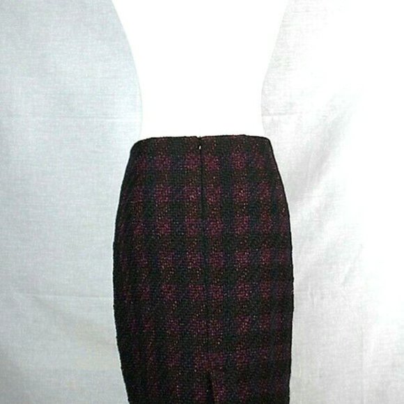 LES COPAINS GORGEOUS BLACK / PURPLE SUIT 90% WOOL SIZE 44 NEW MADE IN ITALY 122 - Picture 4 of 11